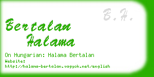 bertalan halama business card